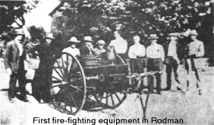 First fire-fighting equipment in Rodman